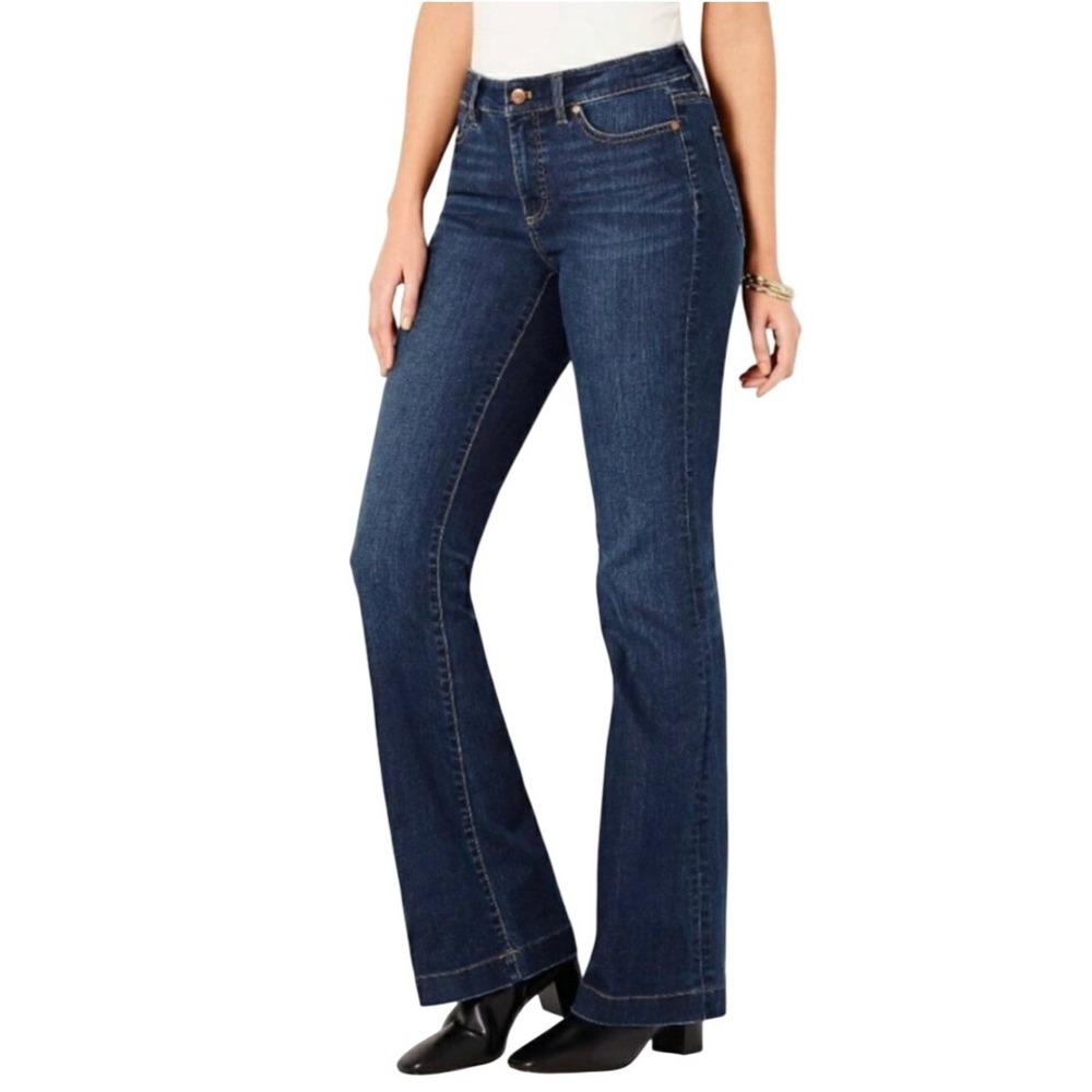 Talbots Flawless High Waist Flare Jeans‎ Size 6 Blue Medium Wash Denim Retro
